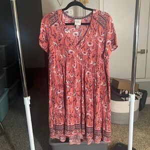 NWOT KNOX ROSE BABYDOLL DRESS SZ L